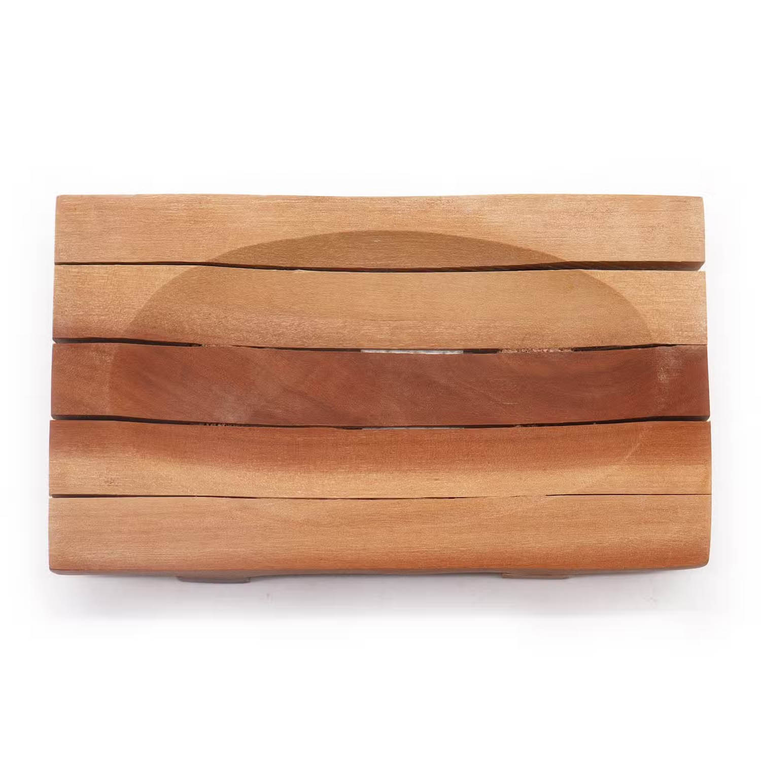 Classic Naseberry Wood Soap Dish with Grid Drainer2