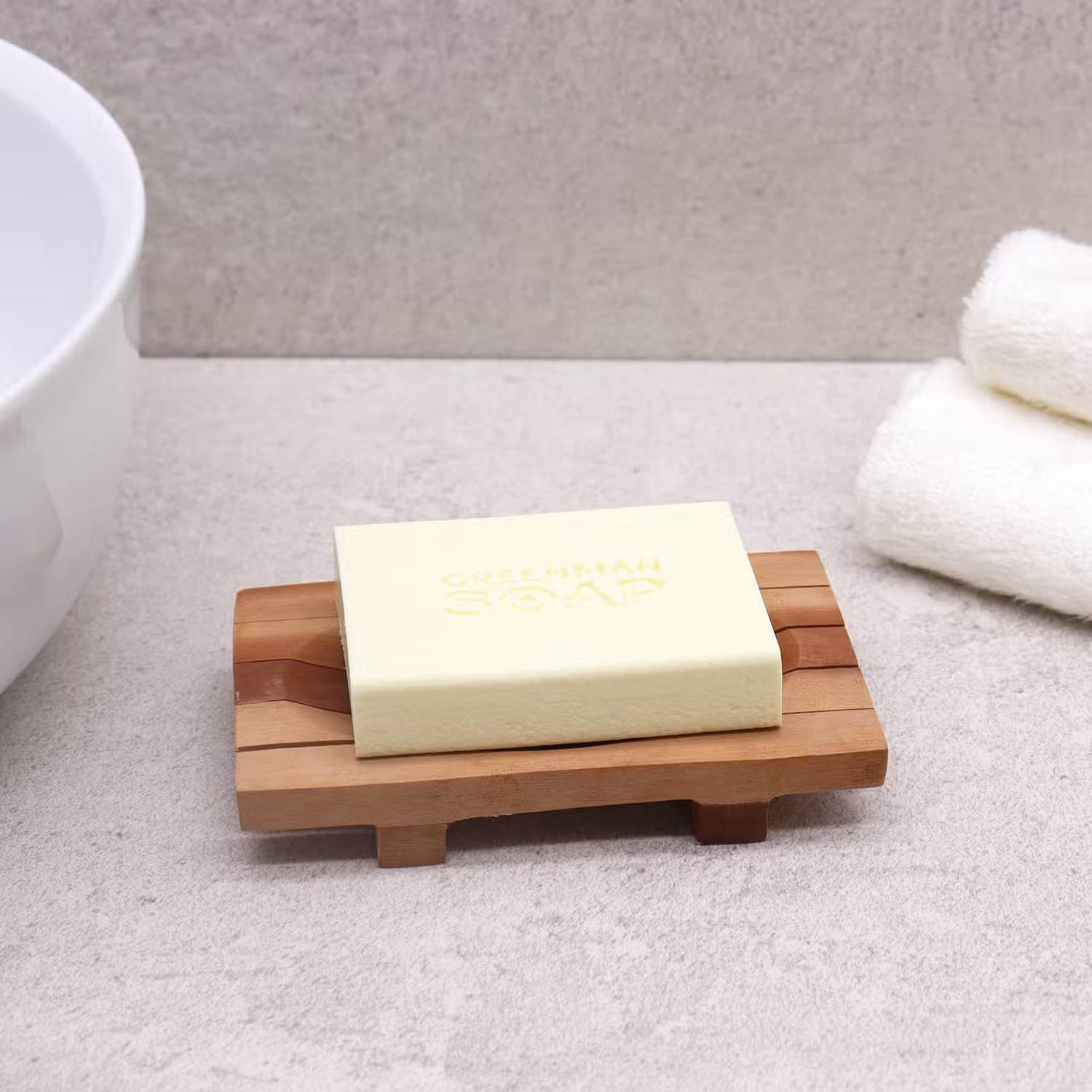 Classic Naseberry Wood Soap Dish with Grid Drainer3