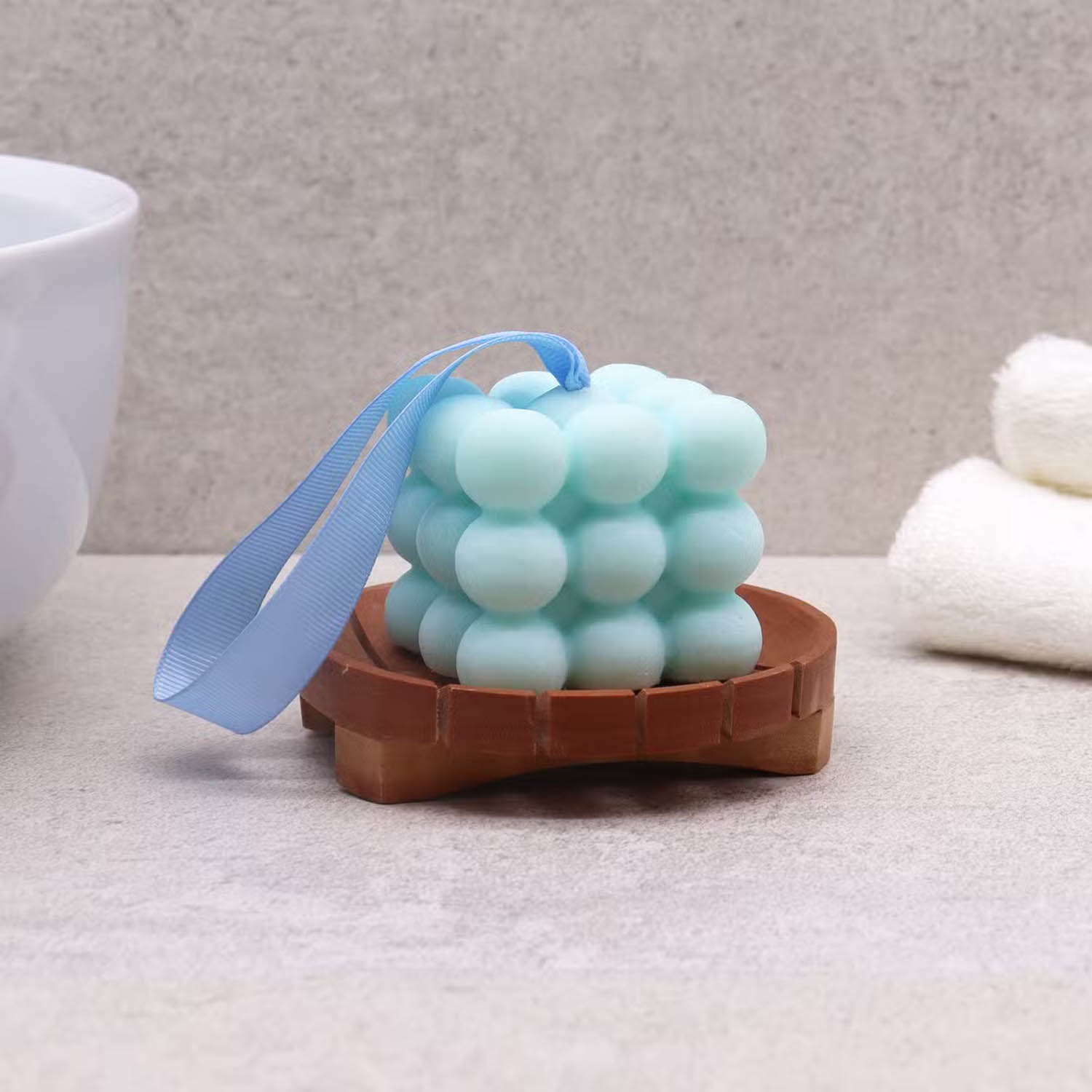 Classic Naseberry Wood Soap Dish - Round3