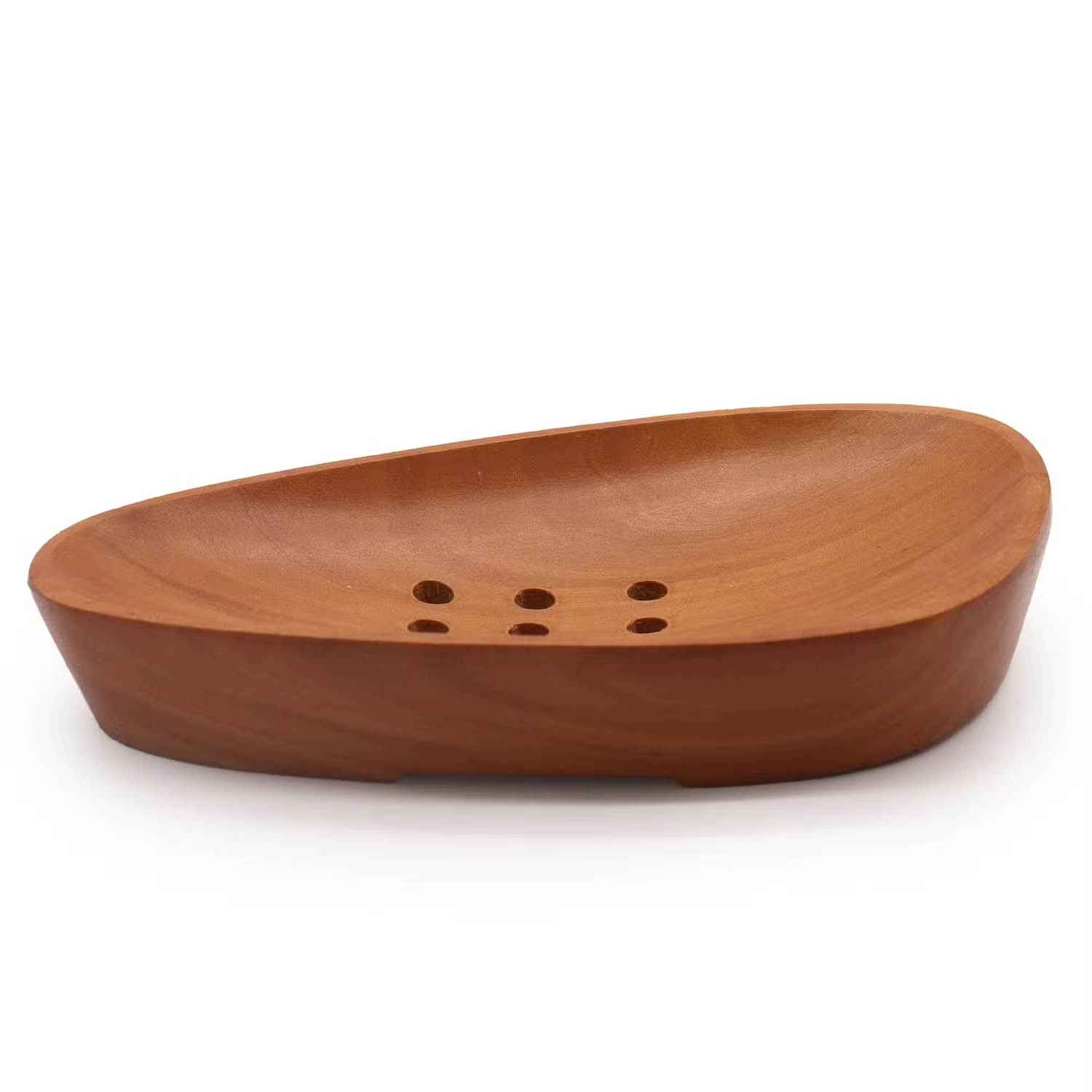 Classic Naseberry Wood Soap Dish - Teardrop