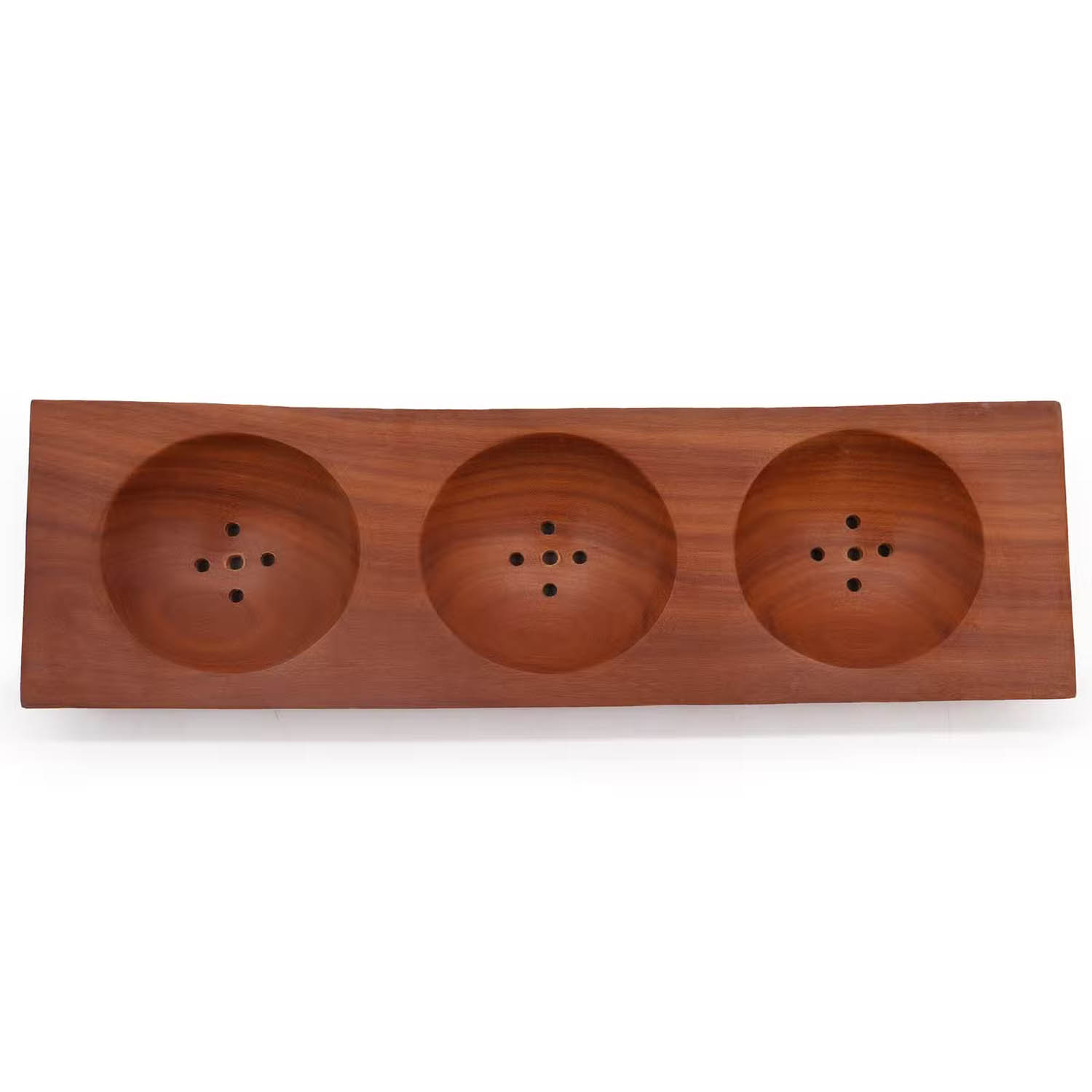 Three Bay Naseberry Wood Soap Dish1