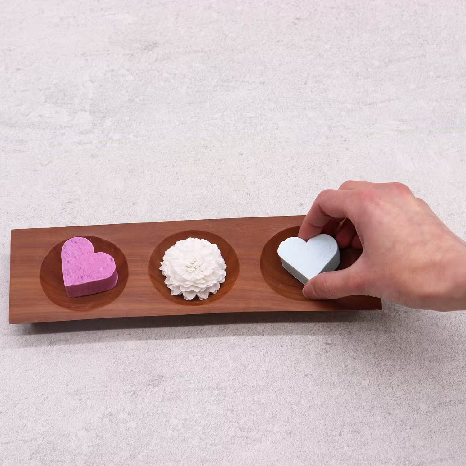 Three Bay Naseberry Wood Soap Dish2