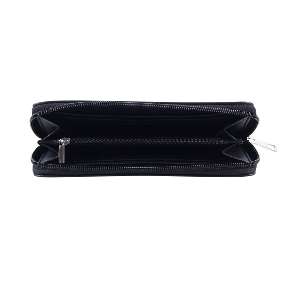 Triple Moon & Pentagram Faux Leather Zippered Wallet2