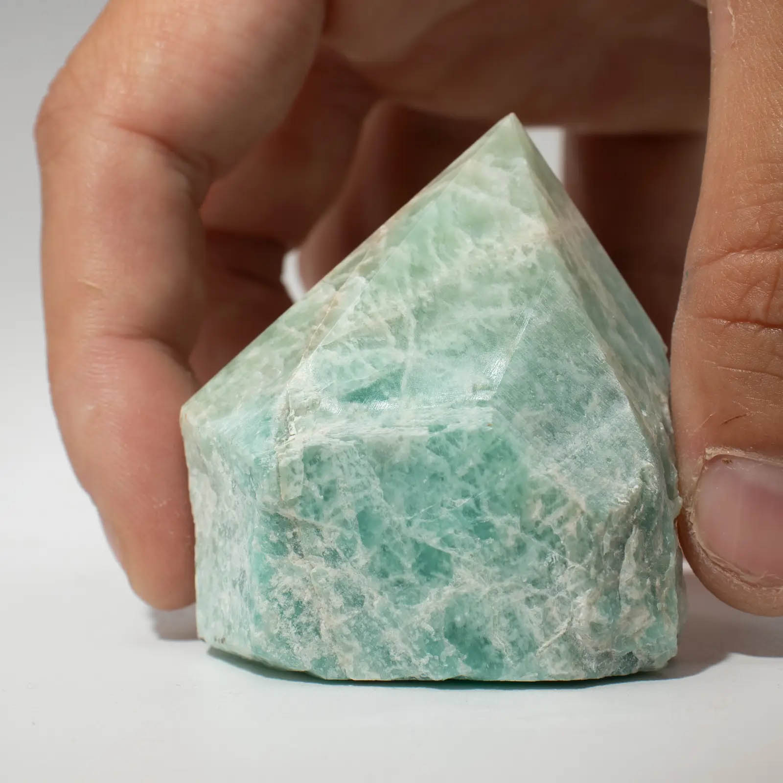 Indian Amazonite Top Polished Gemstone Points (5-6 Pieces)3