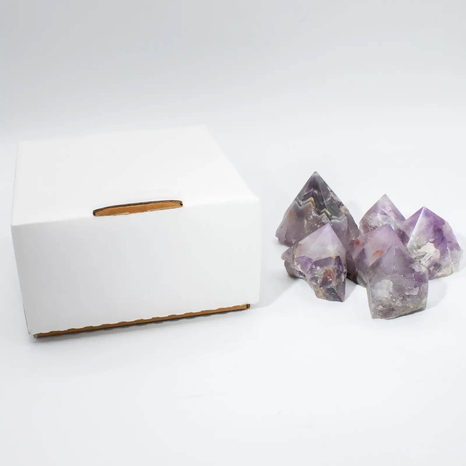 A-Grade Amethyst Top Polished Gemstone Points (5-6 Pieces)5