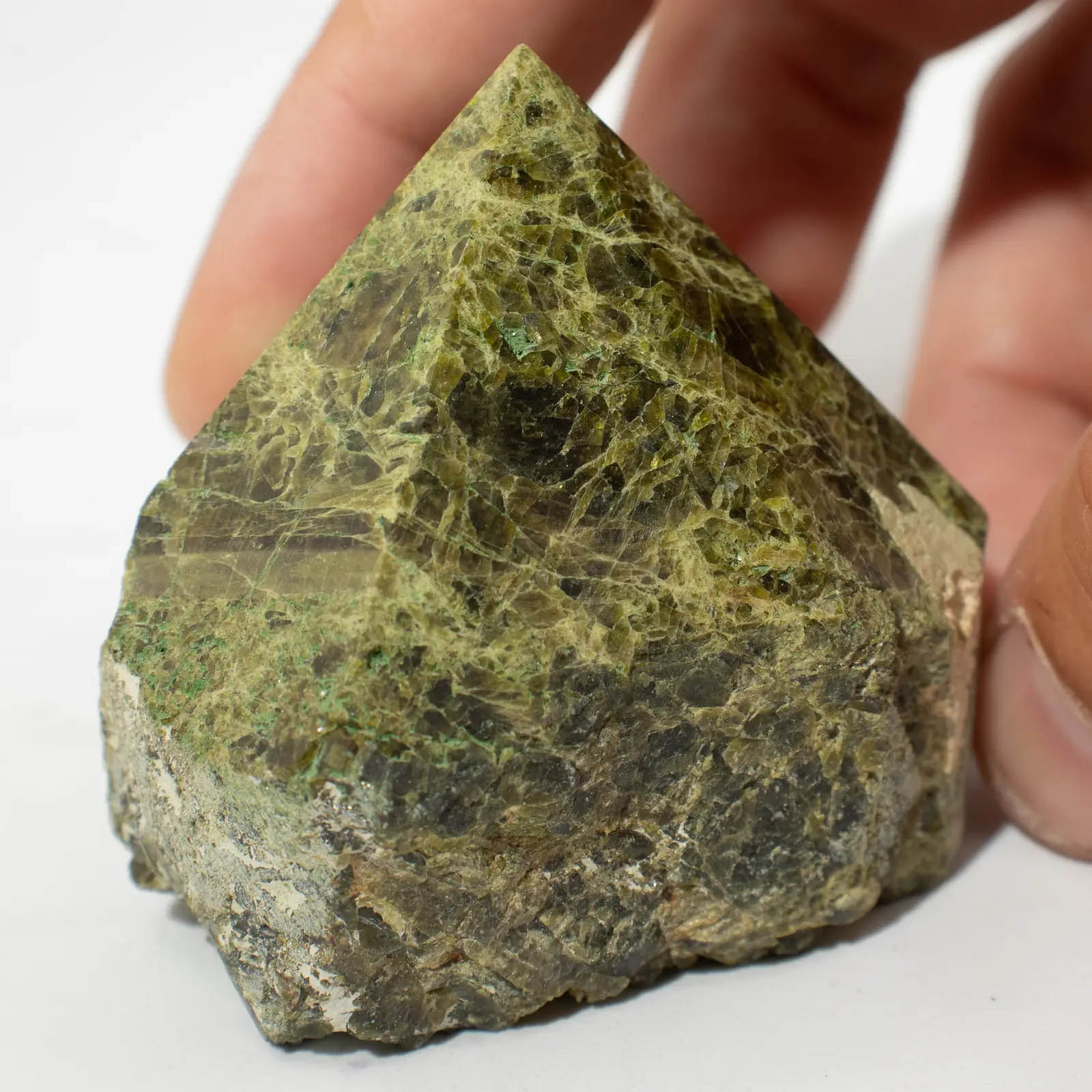 A-Grade Epidote Top Polished Gemstone Points (5-6 Pieces)3