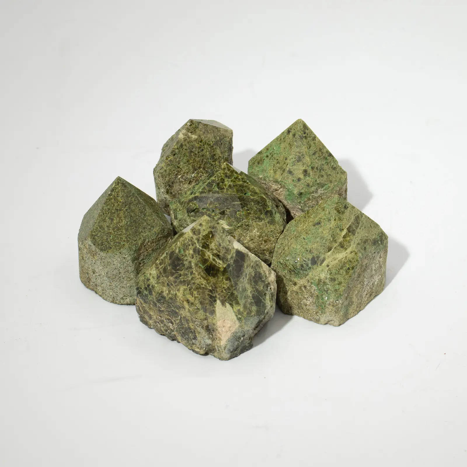 A-Grade Epidote Top Polished Gemstone Points (5-6 Pieces)4