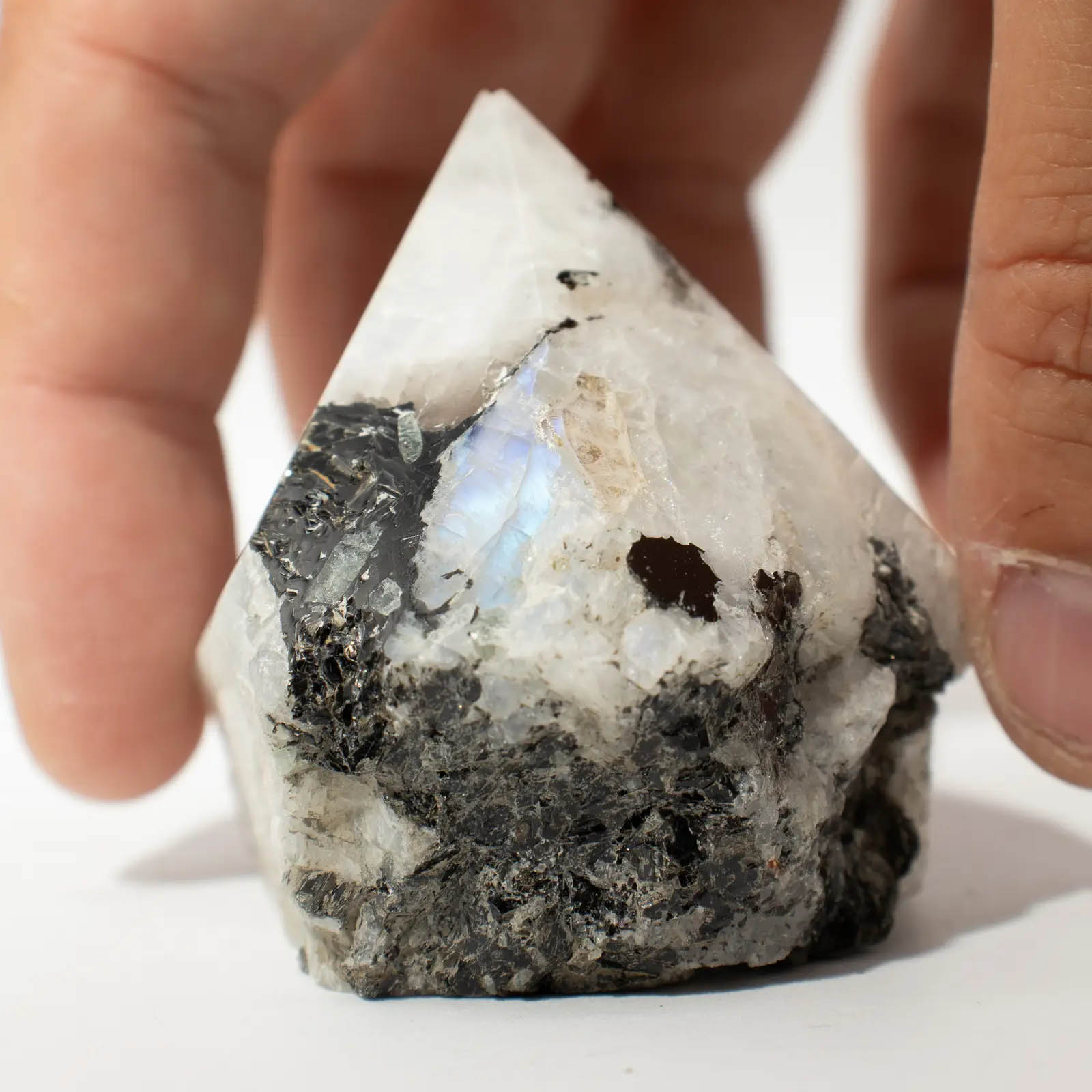Rainbow Moonstone Top Polished Gemstone Points (5-6 Pieces)3