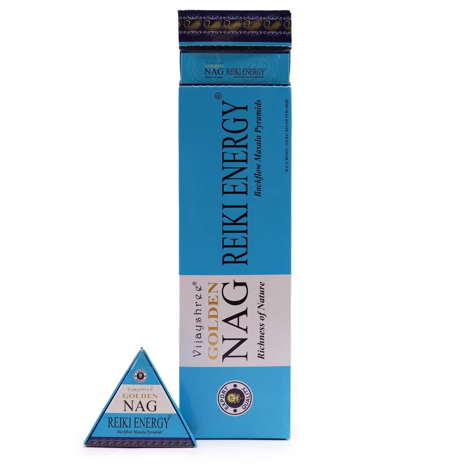 Vijayshree Golden Nag Reiki Energy Jumbo Backflow Cones (42g)1