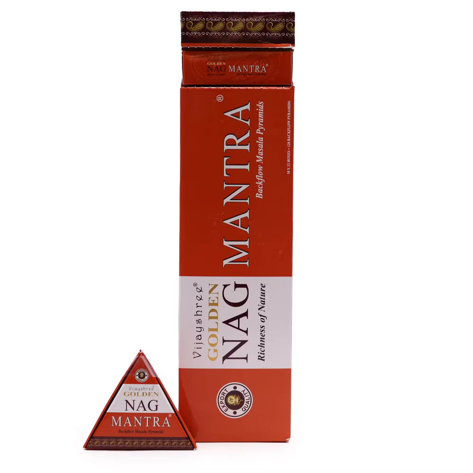 Vijayshree Golden Nag Mantra Jumbo Backflow Cones (42g)1