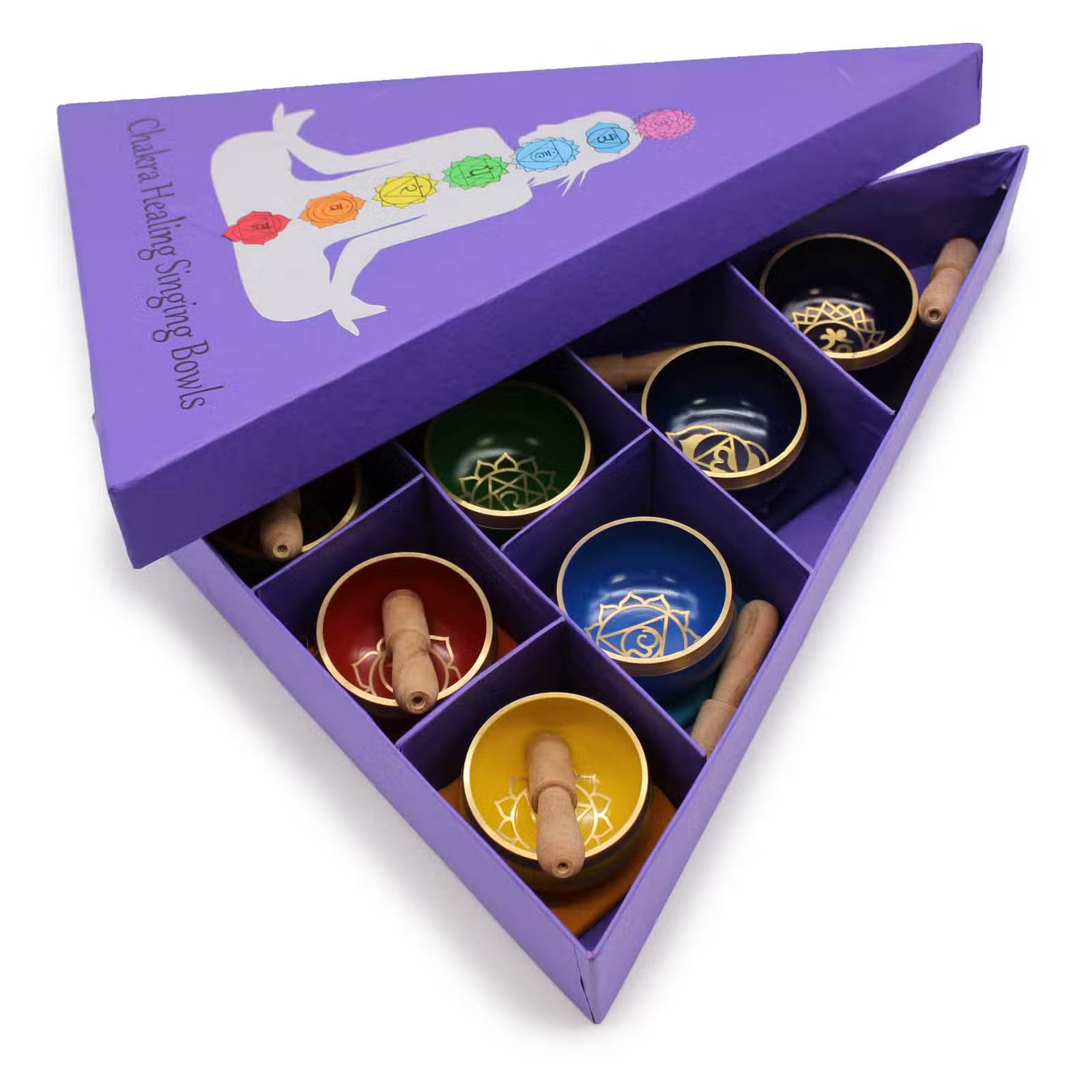 Chakra Healing Pyramid Singing Bowl Gift Set (7 Bowls)1
