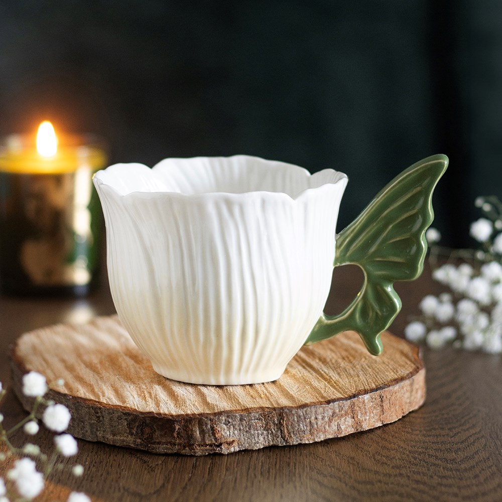 Flower Fairy Wing Ceramic Teacup (450ml)4