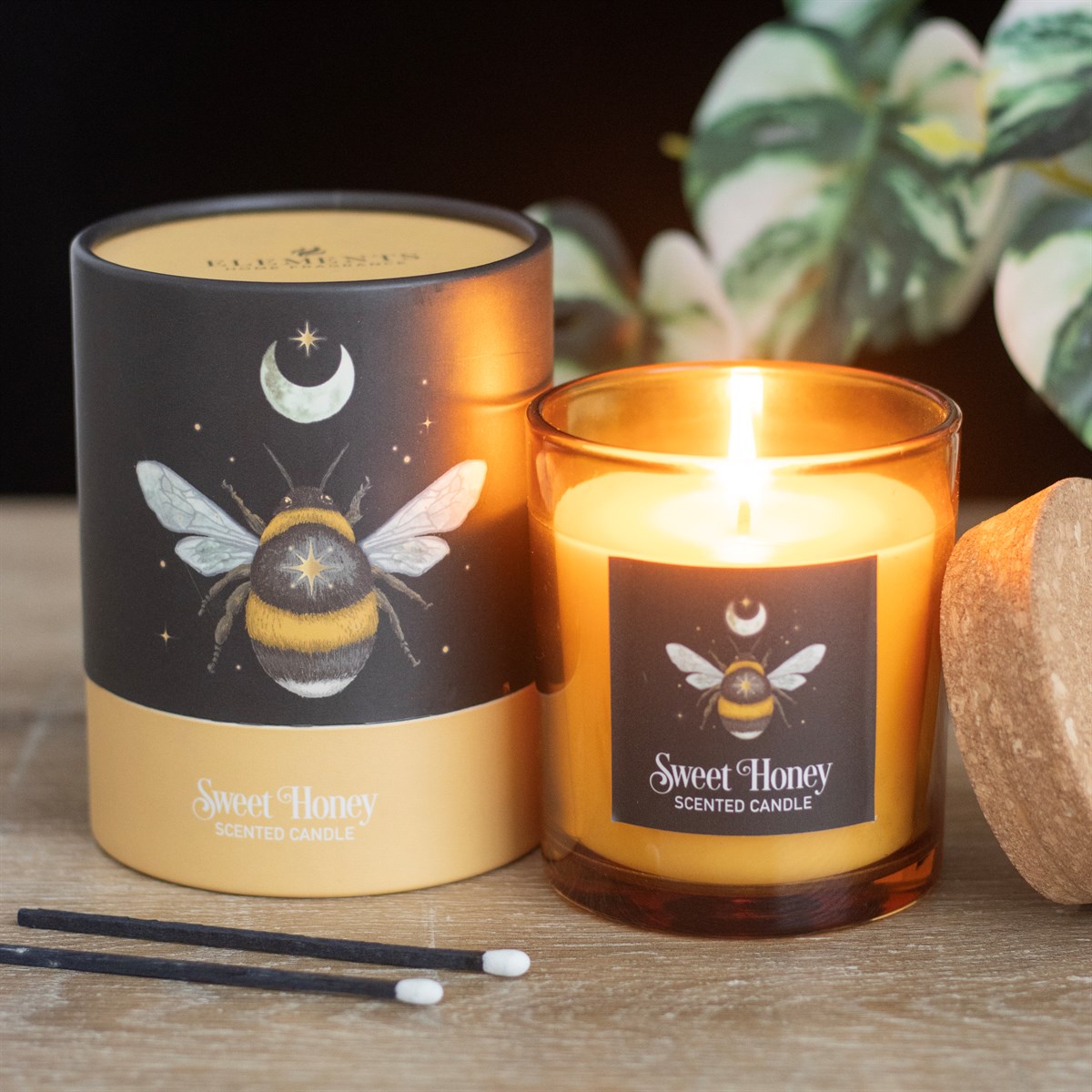 Forest Bee Sweet Honey Fragranced Glass Candle3