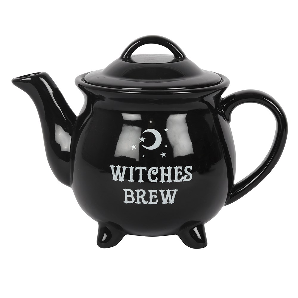 Witches Brew Ceramic Cauldron Teapot & 4 Cup Set1