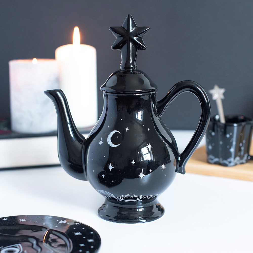 Black Ceramic Spellbound Sky Teapot (600ml)4