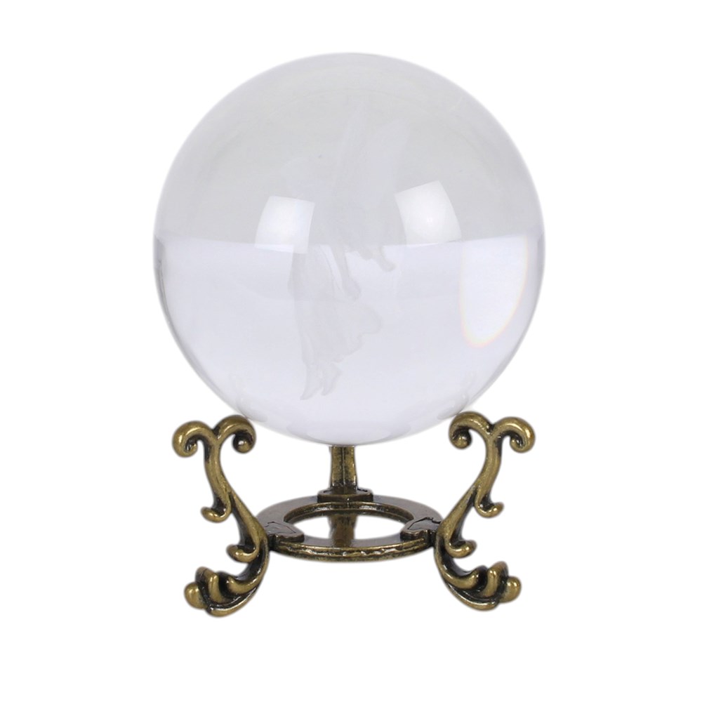 Stardust Fairy Laser Engraved Glass Crystal Ball & Stand2