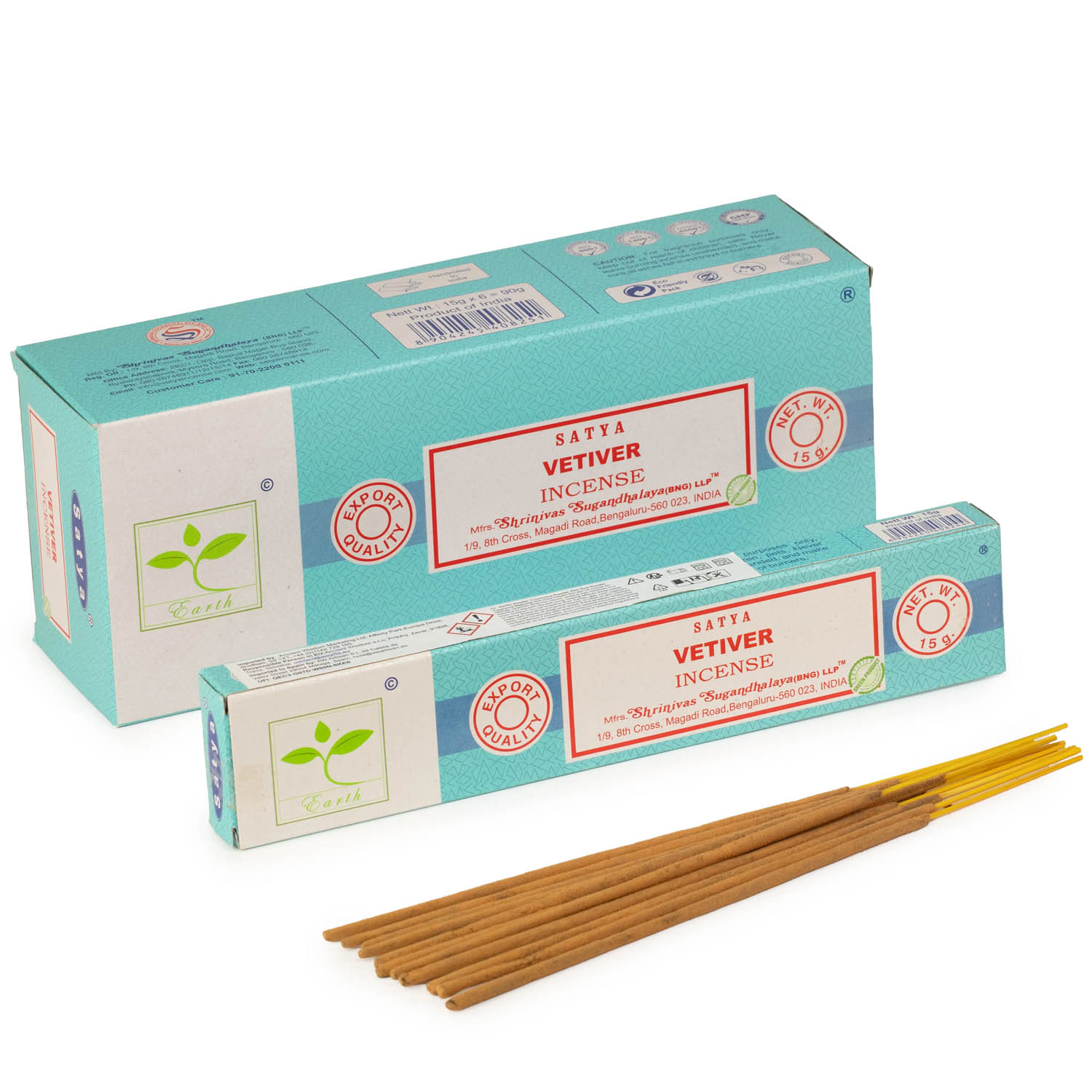 Satya Vetiver Incense Sticks - 15g Hand-Rolled1