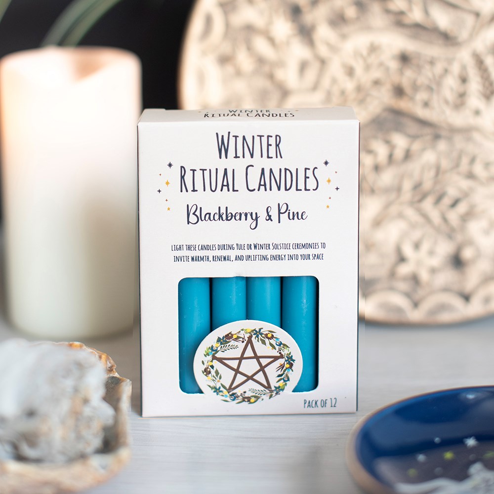 Blackberry & Pine Winter Ritual Spell Candles (Pack of 12)3