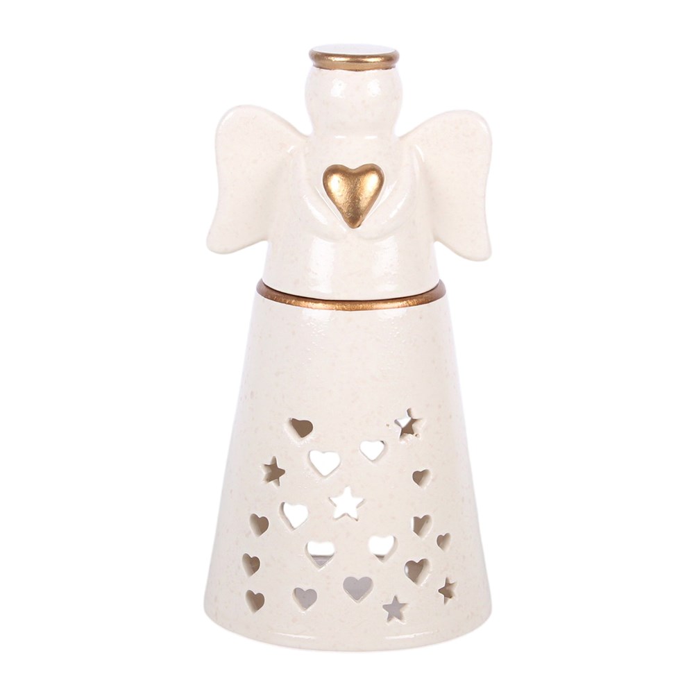 White Ceramic Angel Shaped Fragrance Oil Burner