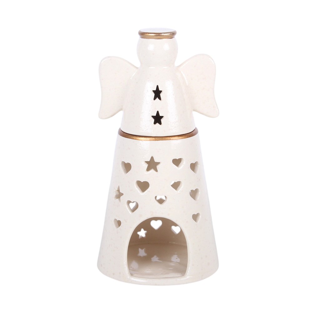 White Ceramic Angel Shaped Fragrance Oil Burner3