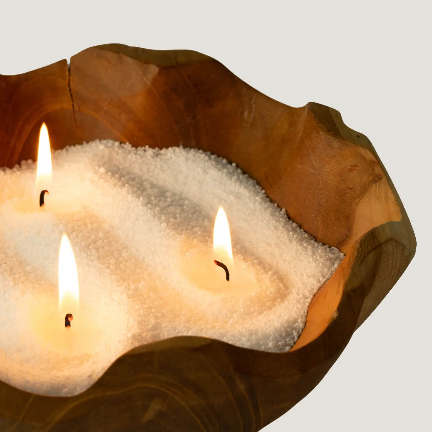 White Unfragranced Candle Sand Pouch (300g)2