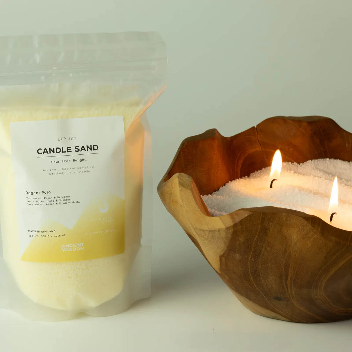 Cobalt Scented Candle Sand - Taupe Orange Colour (300g)6