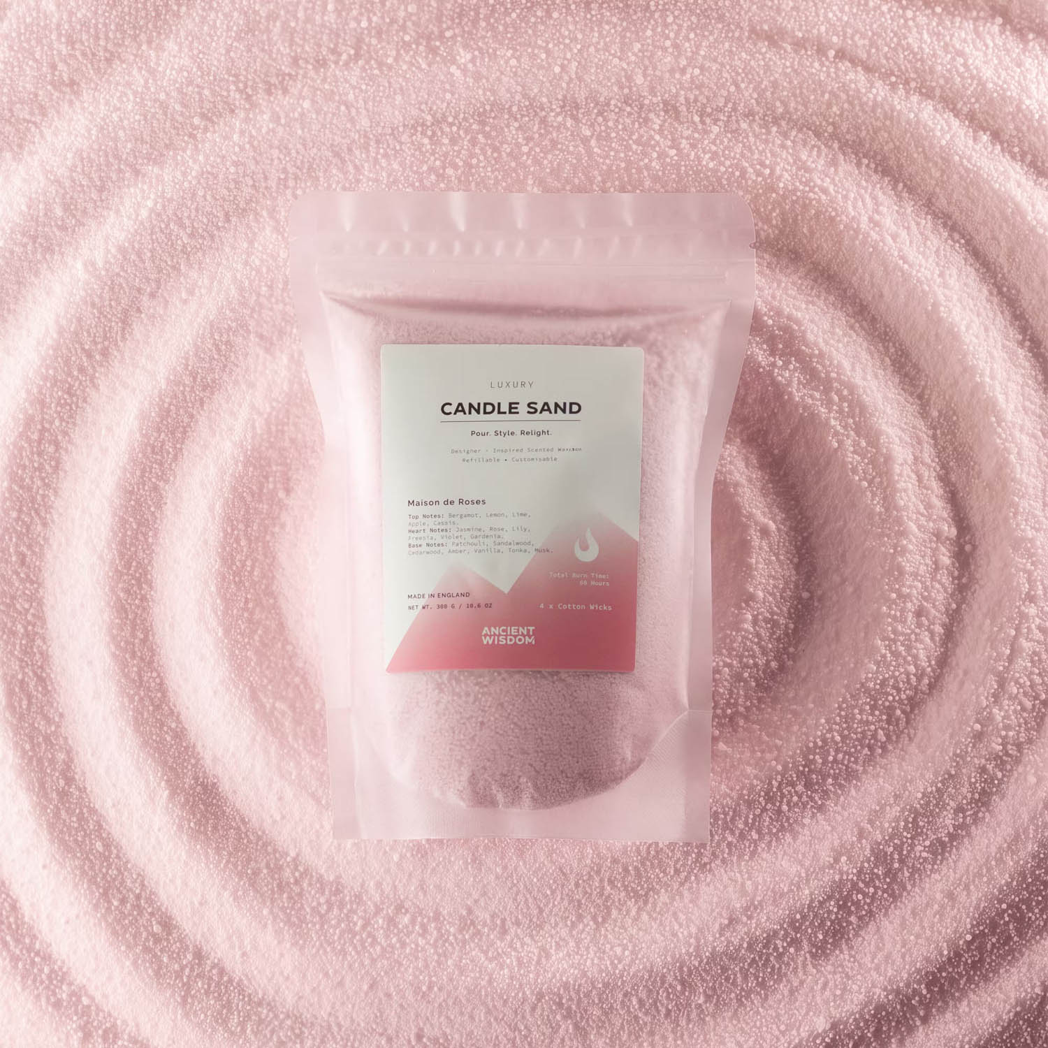 Maison de Roses Scented Candle Sand - Dusty Rose Colour (300g)1