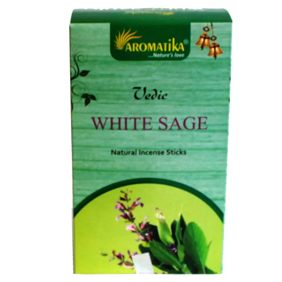 Aromatika Vedic White Sage Incense Sticks (15g)1