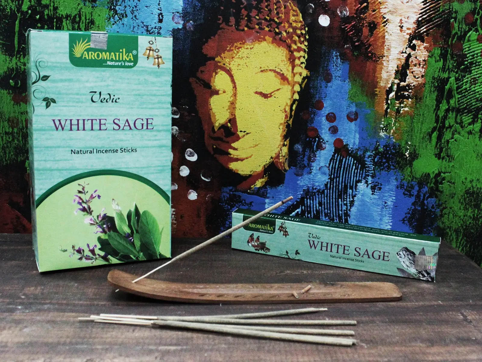 Aromatika Vedic White Sage Incense Sticks (15g)2
