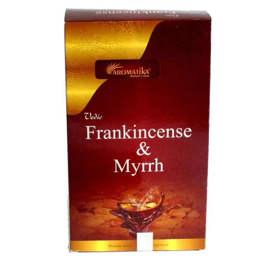 Aromatika Vedic Frankincense & Myrrh Incense Sticks (15g)1