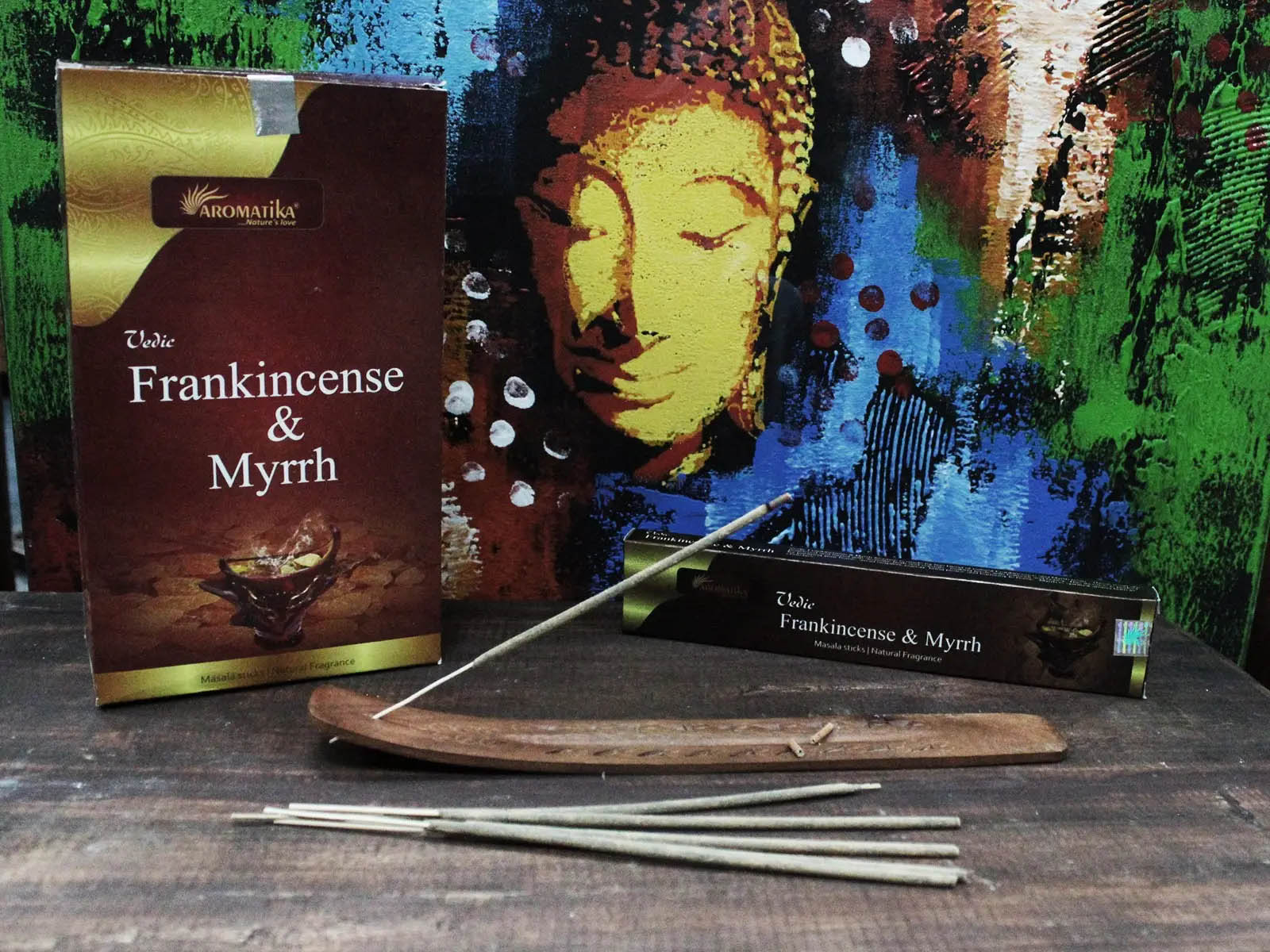 Aromatika Vedic Frankincense & Myrrh Incense Sticks (15g)2