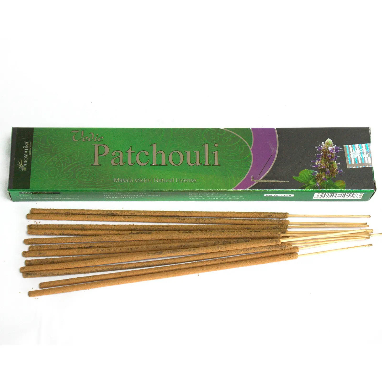 Aromatika Vedic Patchouli Incense Sticks (15g)