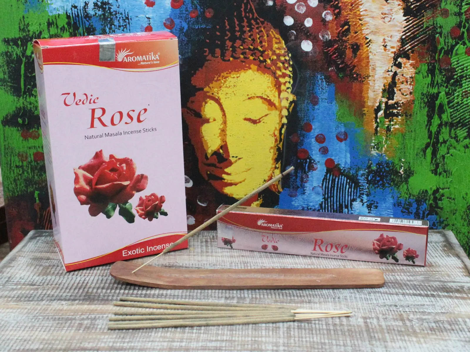 Aromatika Vedic Rose Incense Sticks (15g)2