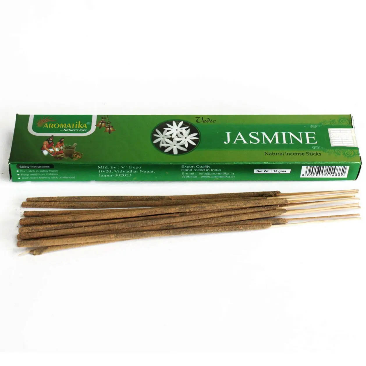 Aromatika Vedic Jasmine Incense Sticks (15g)