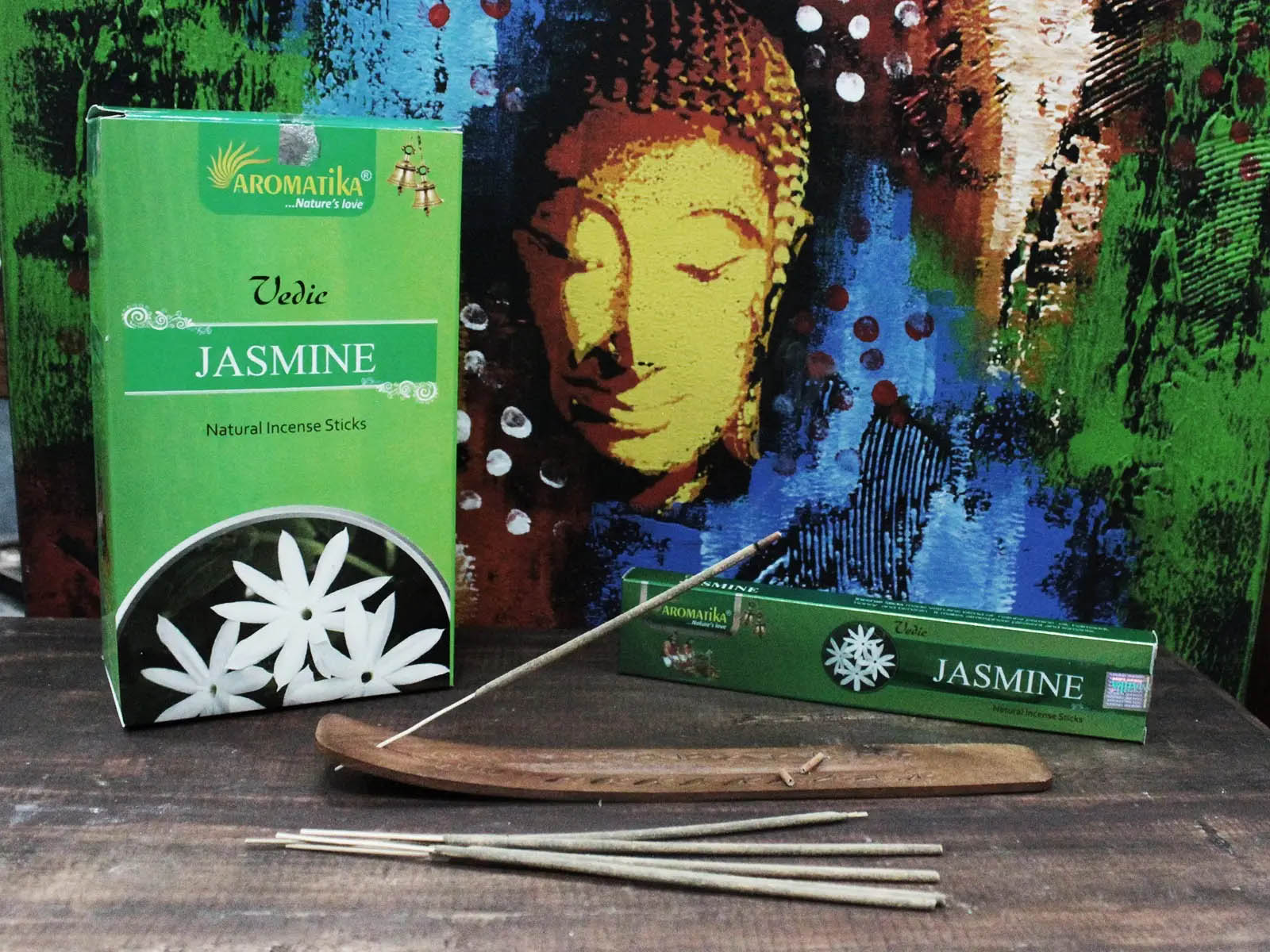 Aromatika Vedic Jasmine Incense Sticks (15g)2