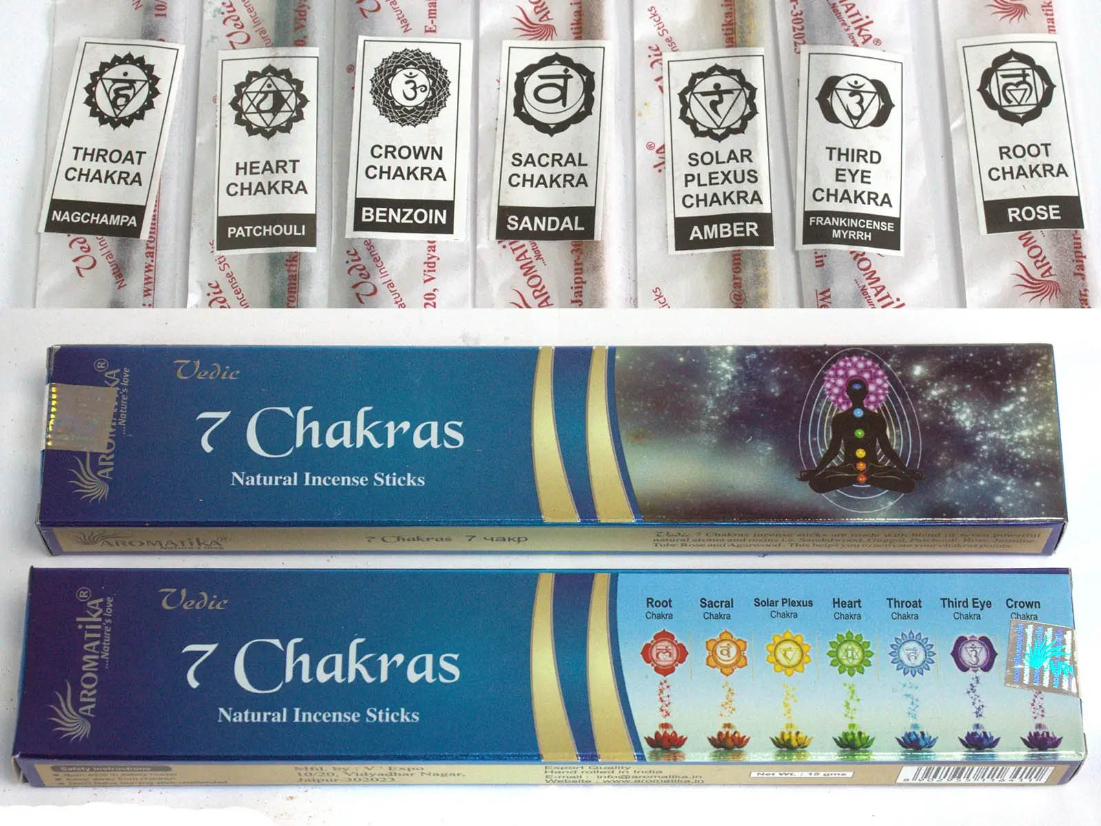 Aromatika Vedic 7 Chakras Incense Sticks (15g)1