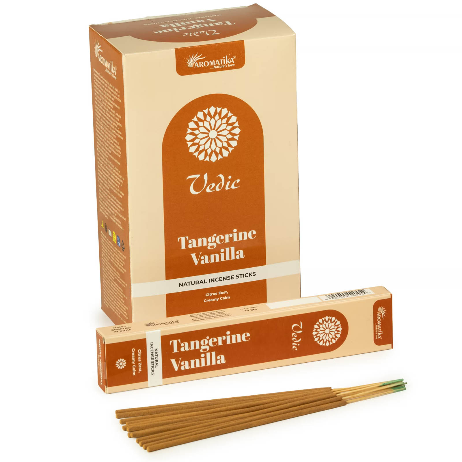 Aromatika Vedic Tangerine Vanilla Incense Sticks (15g)1