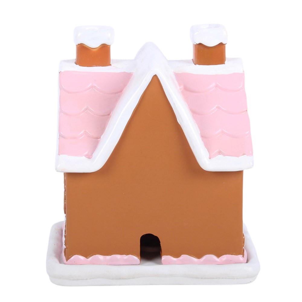 Pink Gingerbread House Incense Cone Burner3