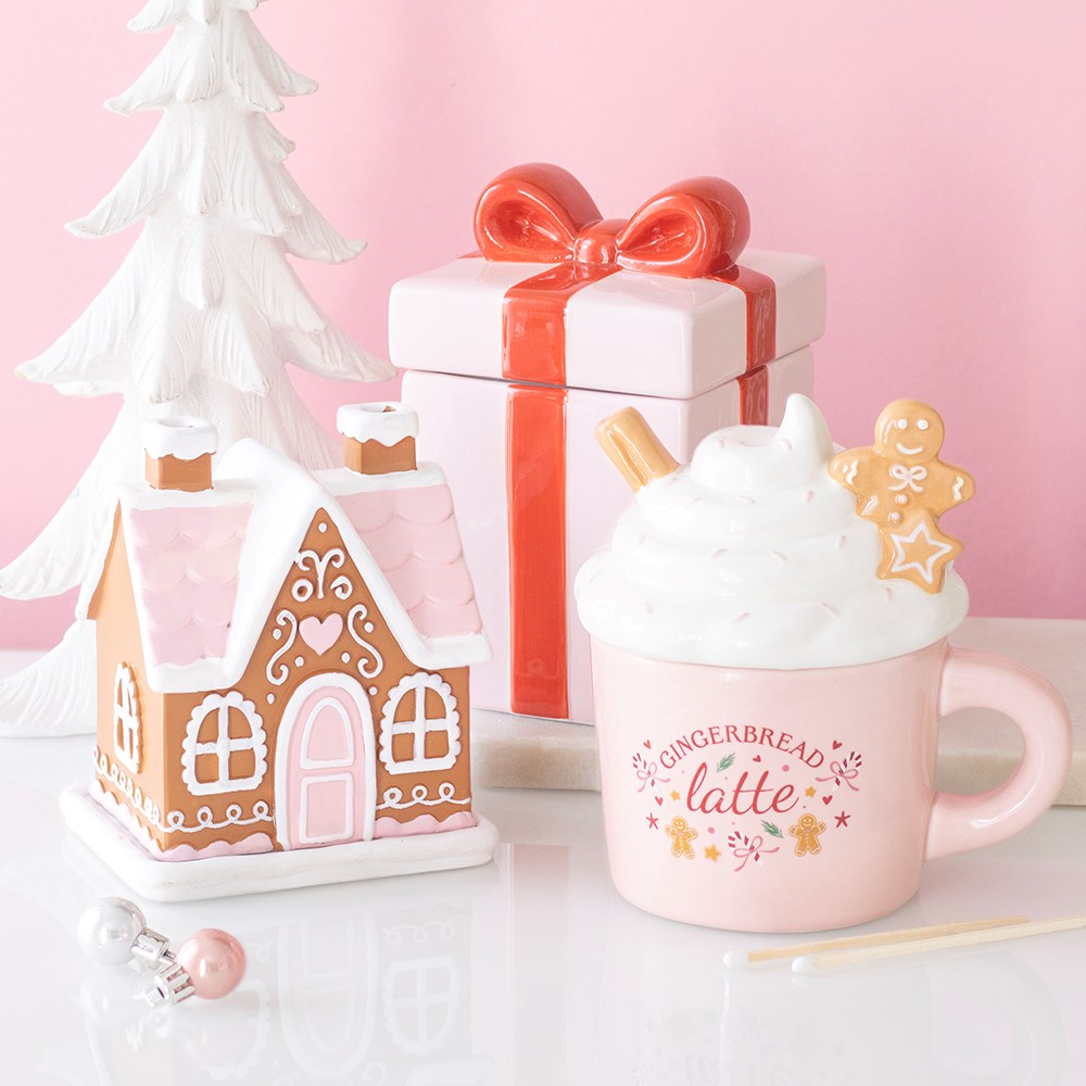 Pink Gingerbread House Incense Cone Burner5