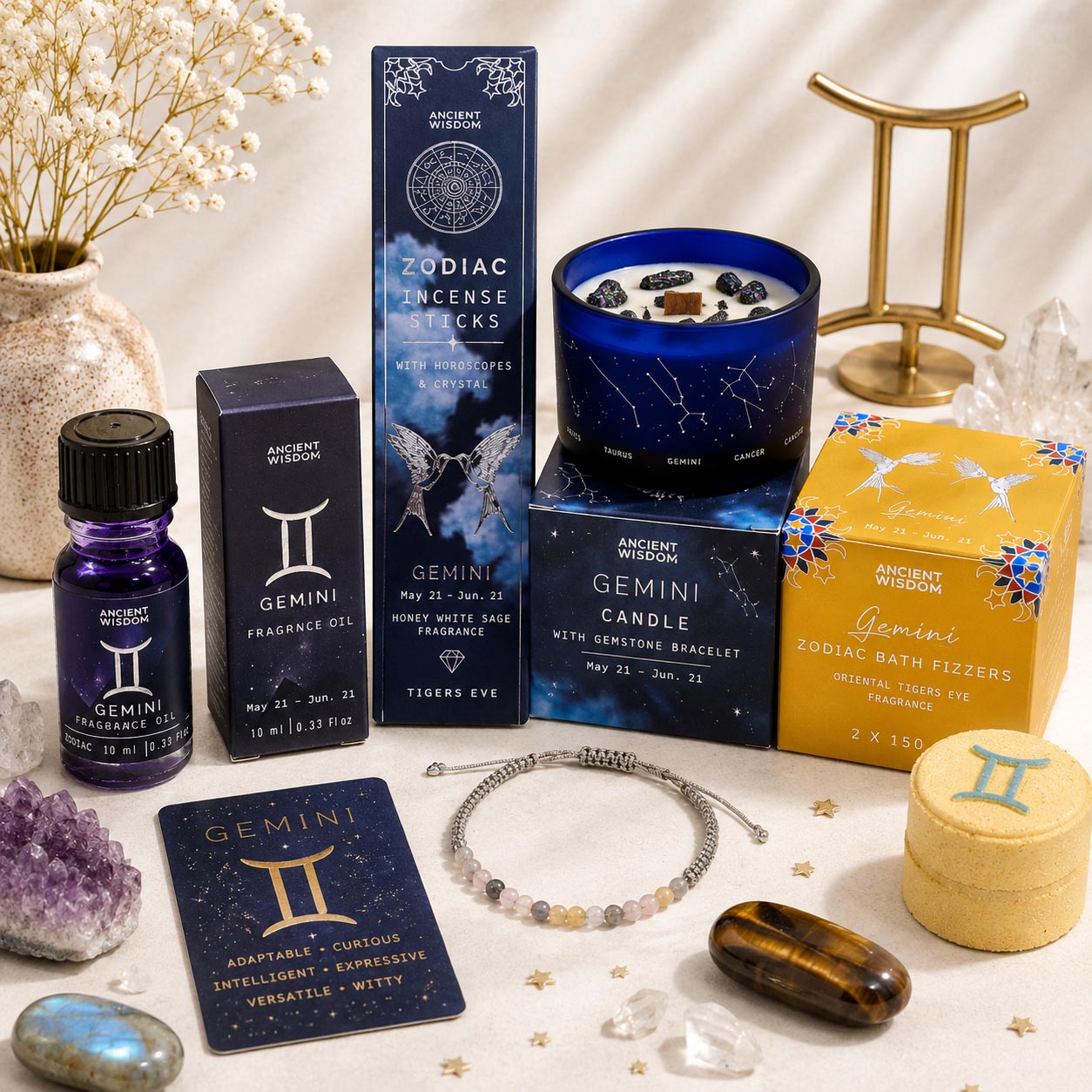 Gemini Star Sign Self-Care & Fragrance Bundle