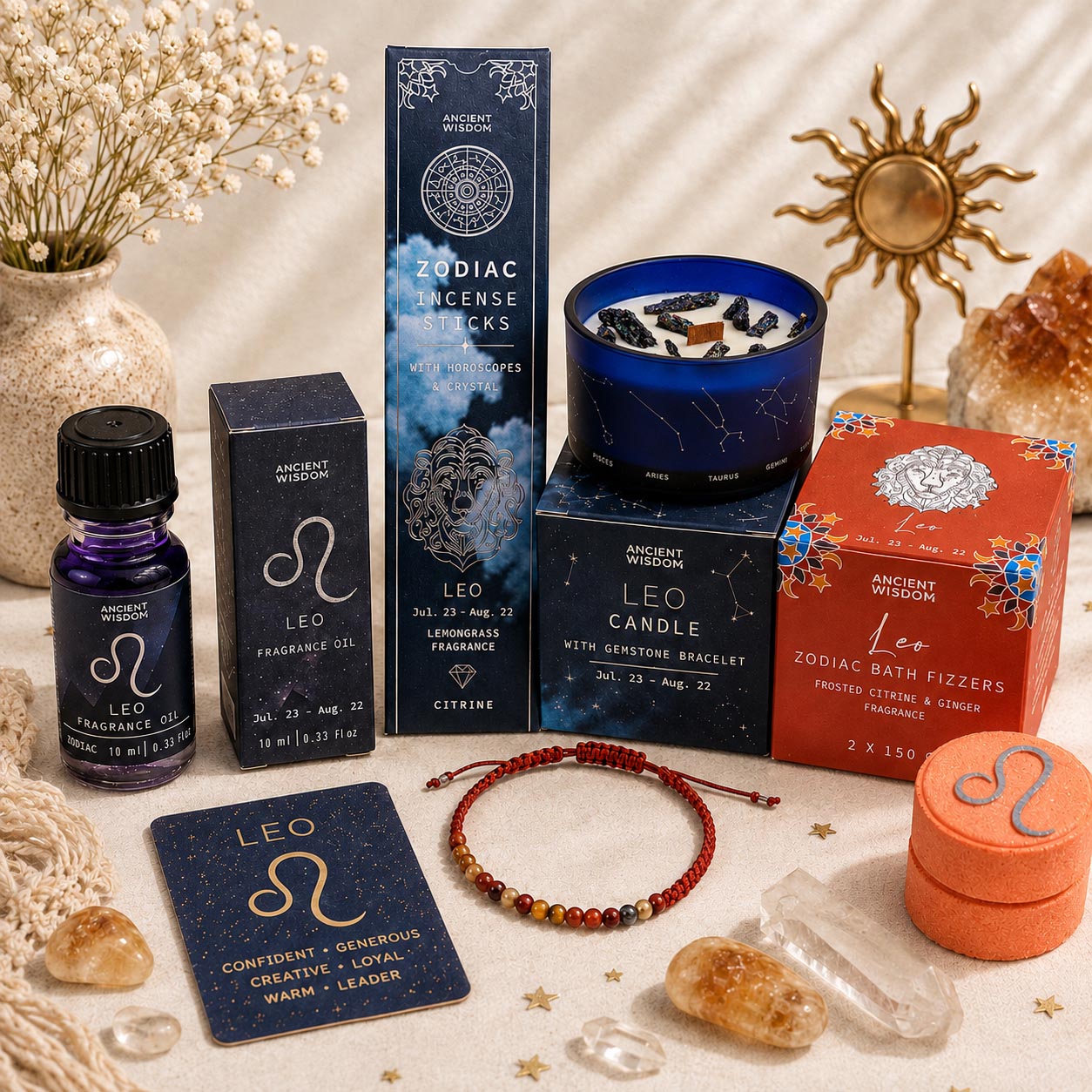 Leo Star Sign Self-Care & Fragrance Bundle