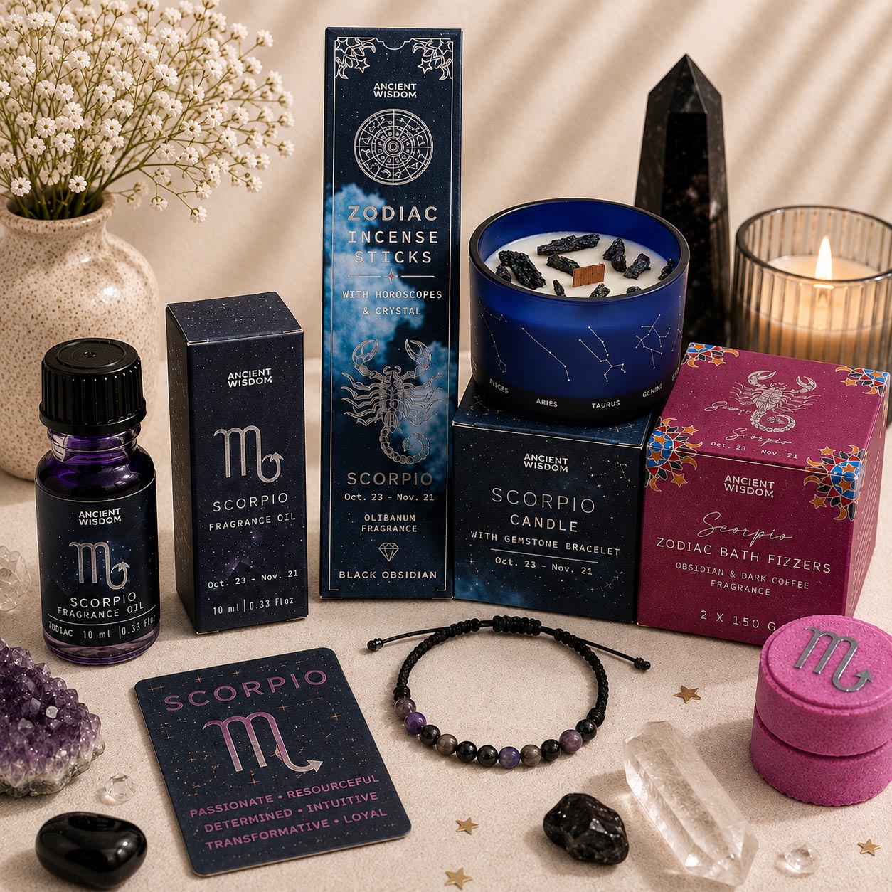Scorpio Star Sign Self-Care & Fragrance Bundle