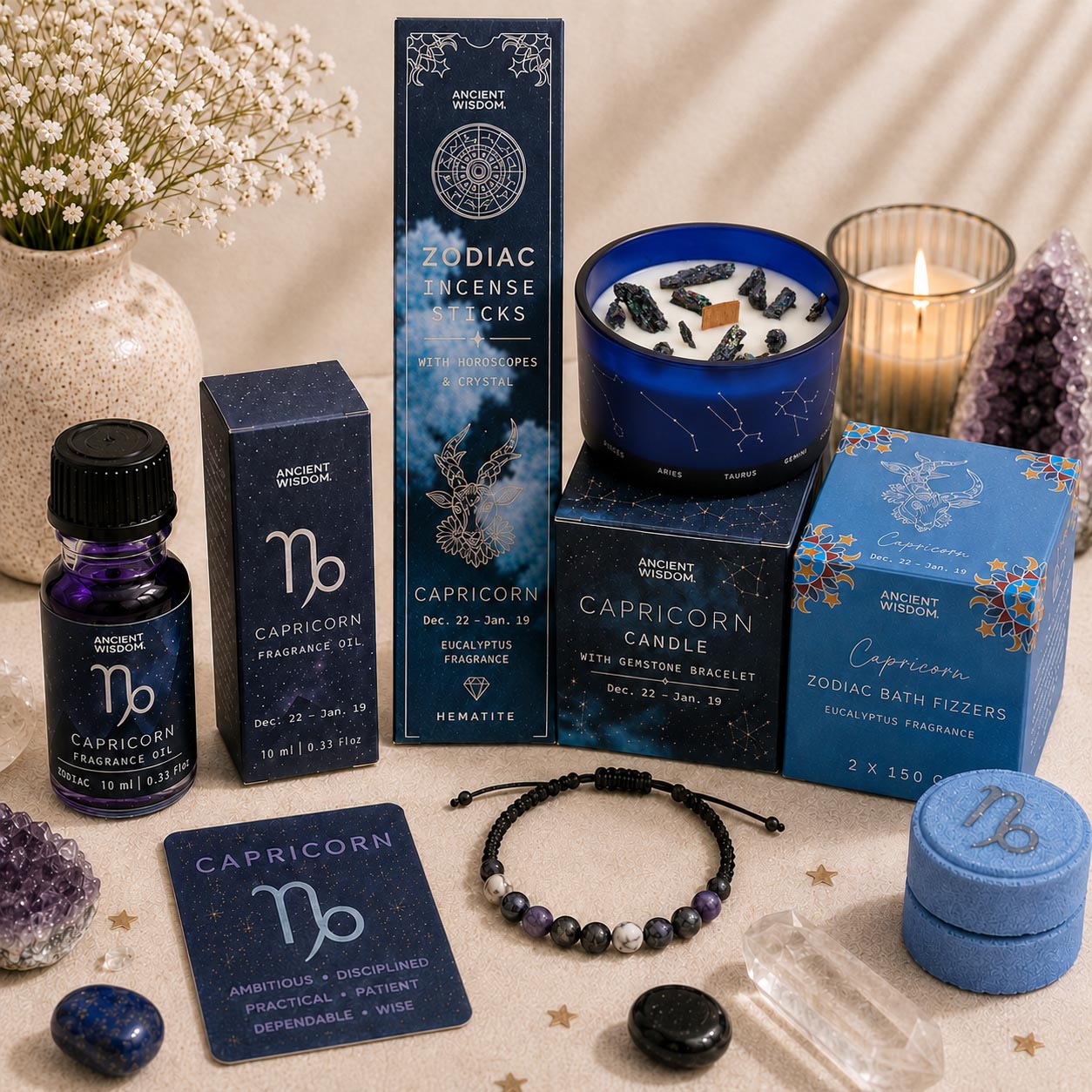 Capricorn Star Sign Self-Care & Fragrance Bundle