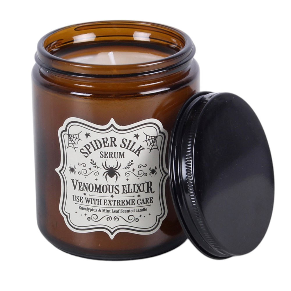 Set of 4 Witch's Apothecary Amber Jar Scented Candles3