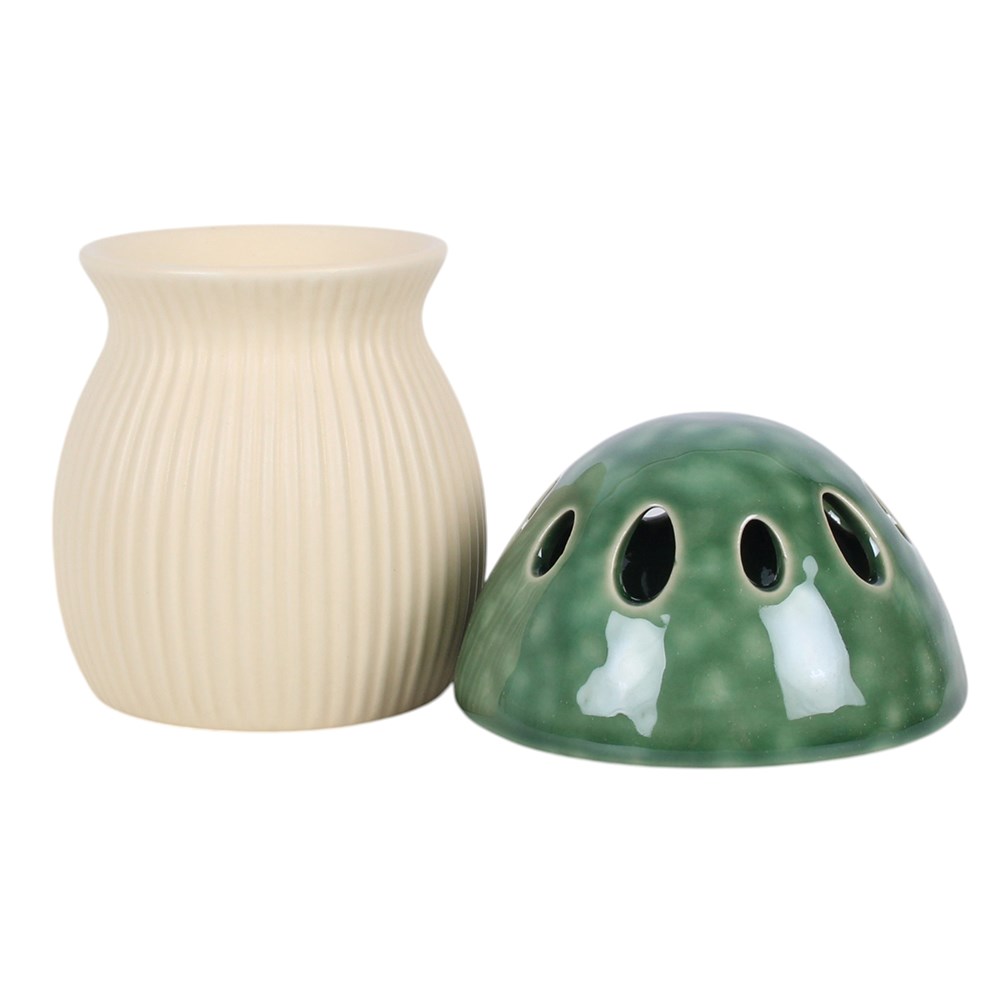 Green Ceramic Mushroom Oil Burner1