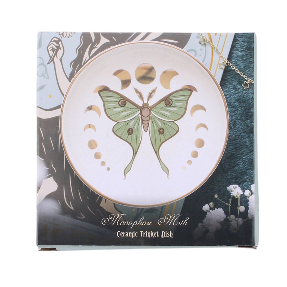 Moonphase Moth Ceramic Trinket Dish3