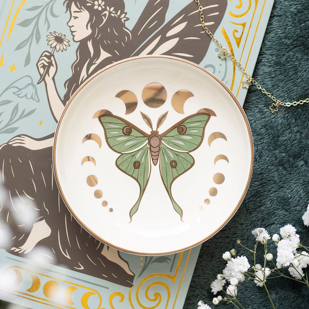 Moonphase Moth Ceramic Trinket Dish4