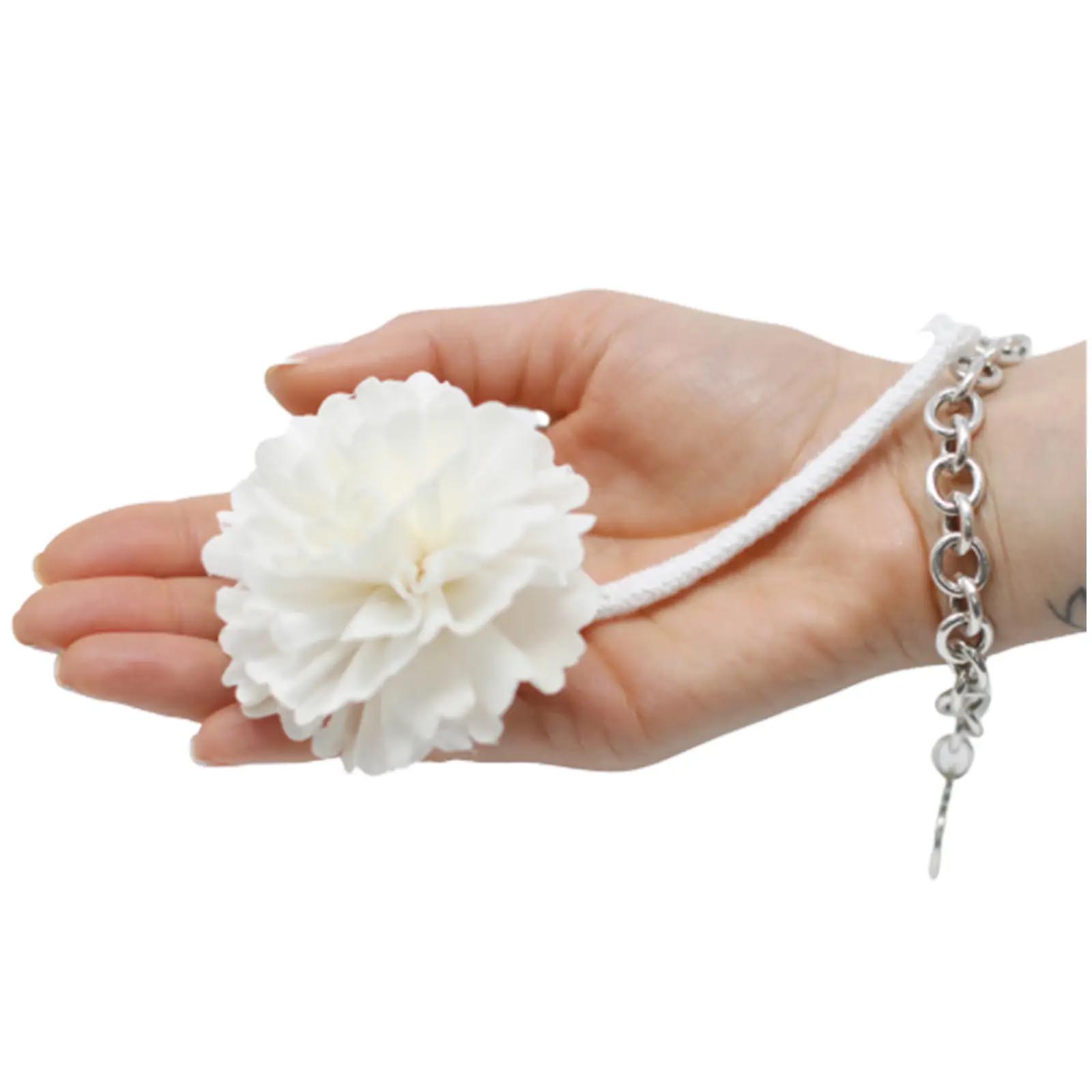 Set of 4 Medium Carnation Diffuser Flowers with String Wicks2