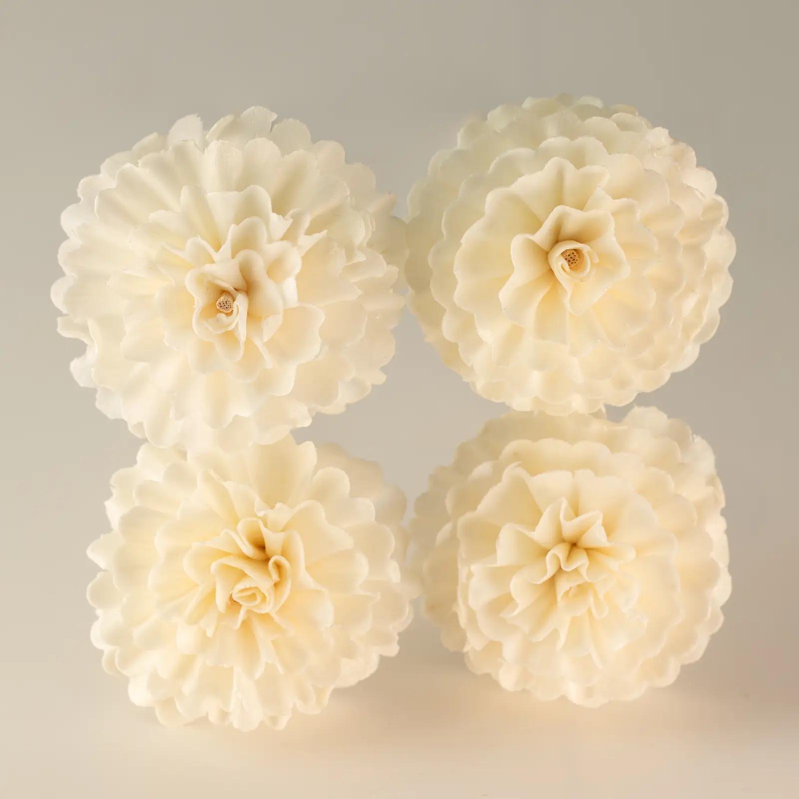 Natural Sola Wood Carnation Diffuser Flowers on Reed (Set of 4)1