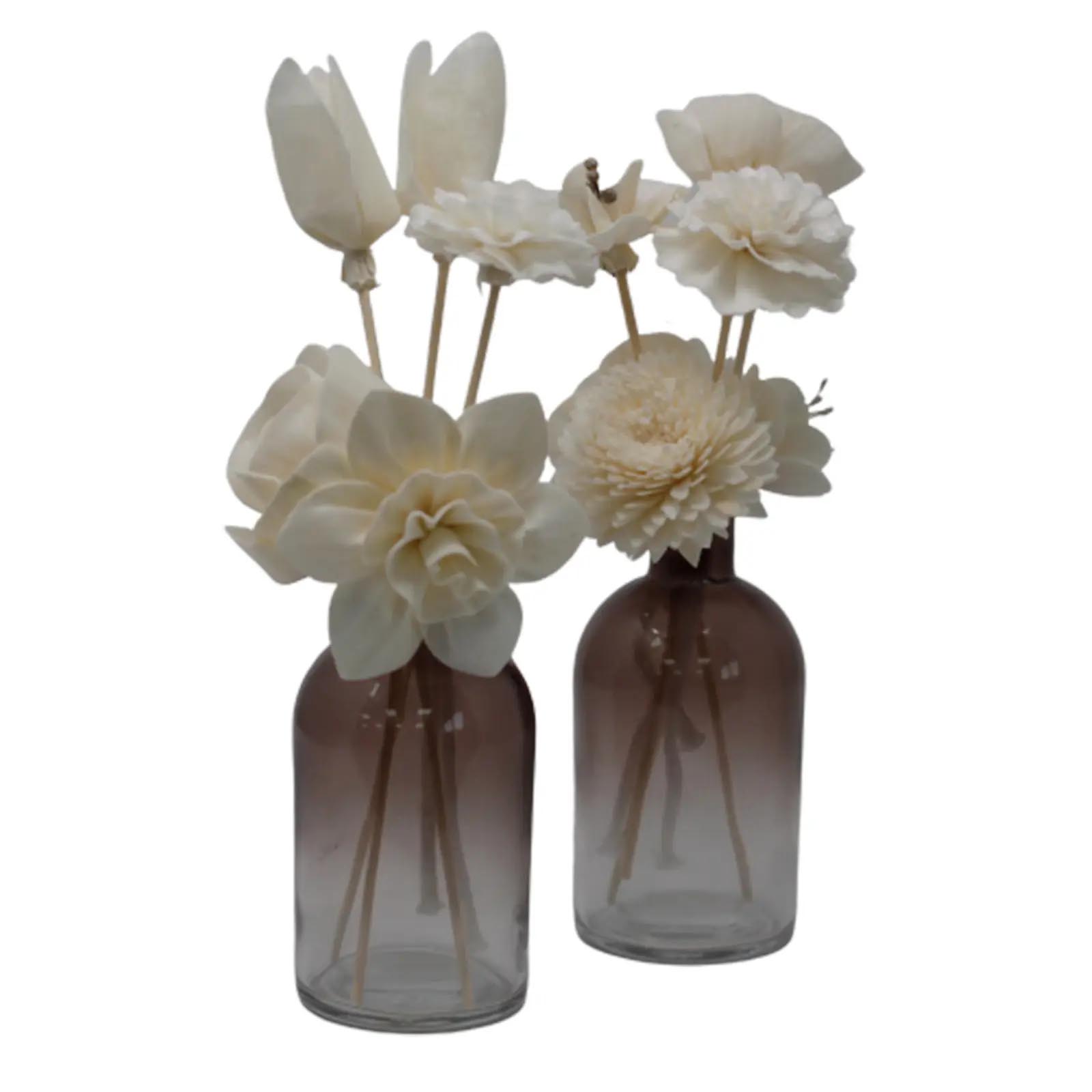 Natural Sola Wood Carnation Diffuser Flowers on Reed (Set of 4)3